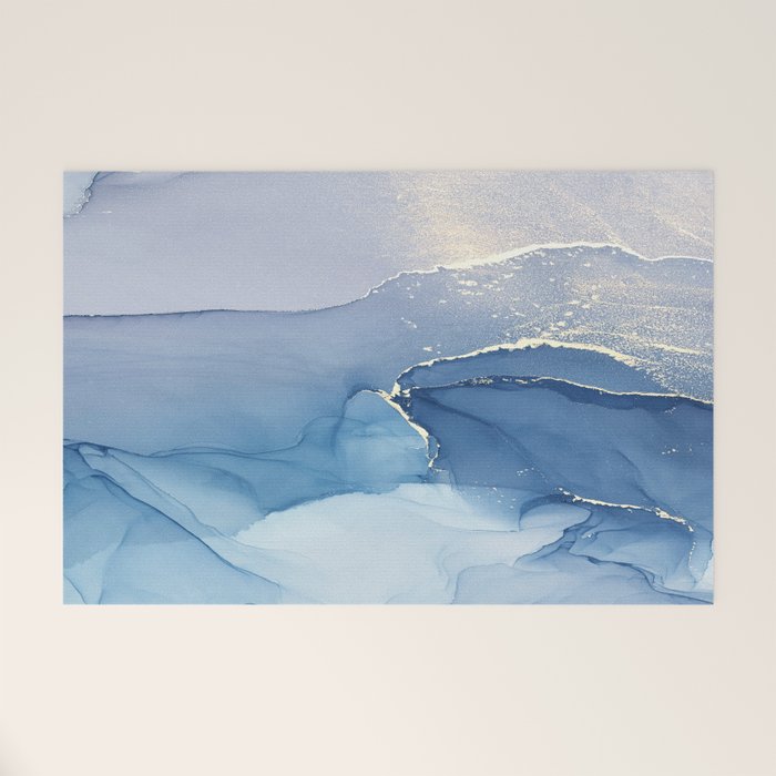 Abstract Blue Art Print By LandSartprints Welcome Mat Gallery Image 1