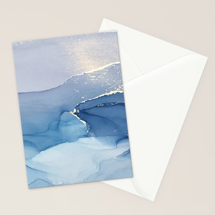 Abstract Blue Art Print By LandSartprints Stationery Card Gallery Image 2