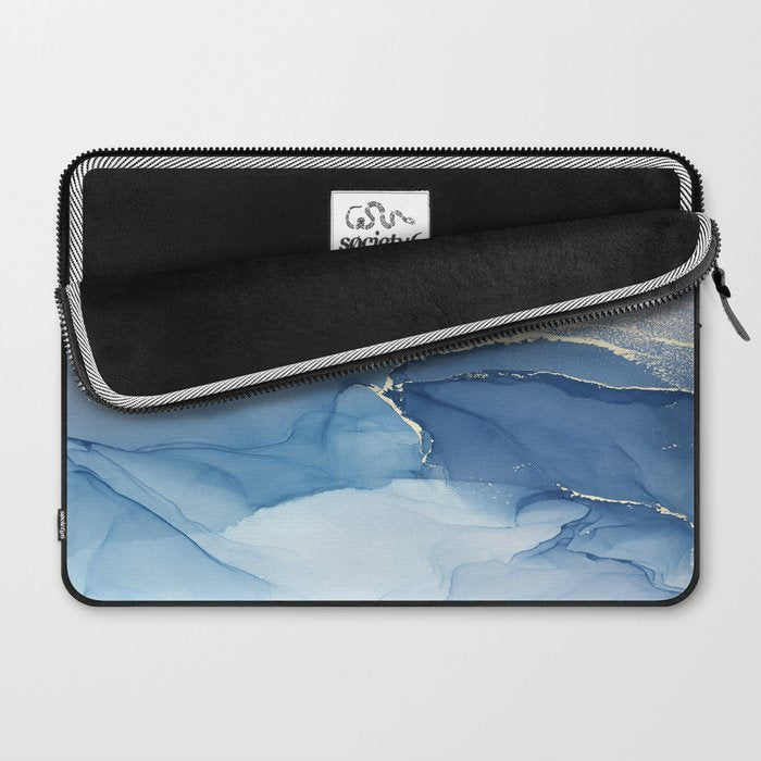 Abstract Blue Art Print By LandSartprints Laptop Sleeve Gallery Image 2