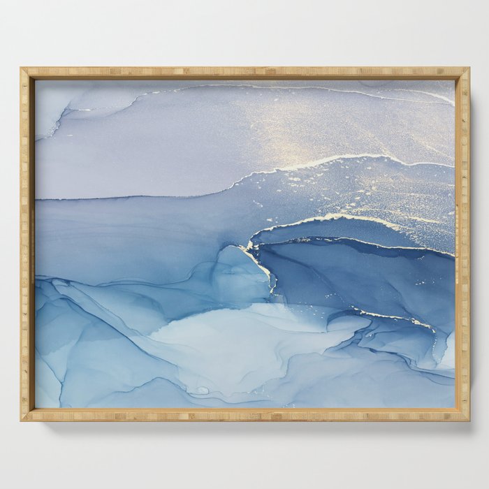 Abstract Blue Art Print By LandSartprints Serving Tray Gallery Image 1