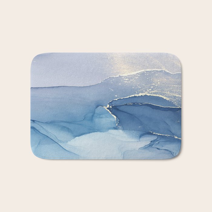 Abstract Blue Art Print By LandSartprints Bath Mat Gallery Image 1