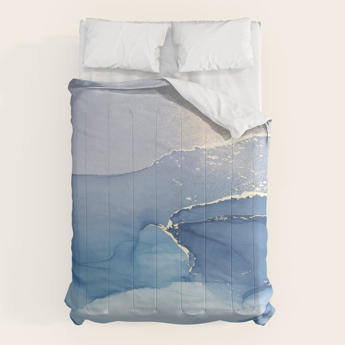 Abstract Blue Art Print By LandSartprints Comforter Gallery Image 6