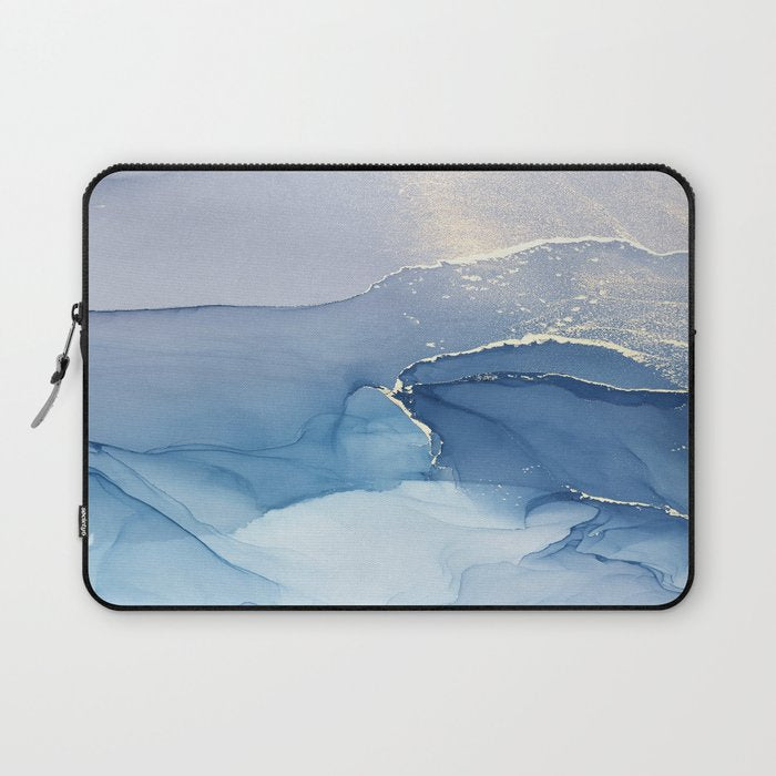 Abstract Blue Art Print By LandSartprints Laptop Sleeve Gallery Image 1