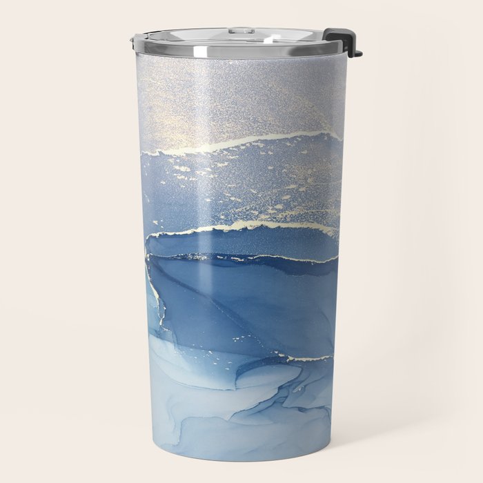 Abstract Blue Art Print By LandSartprints Travel Mug Gallery Image 2