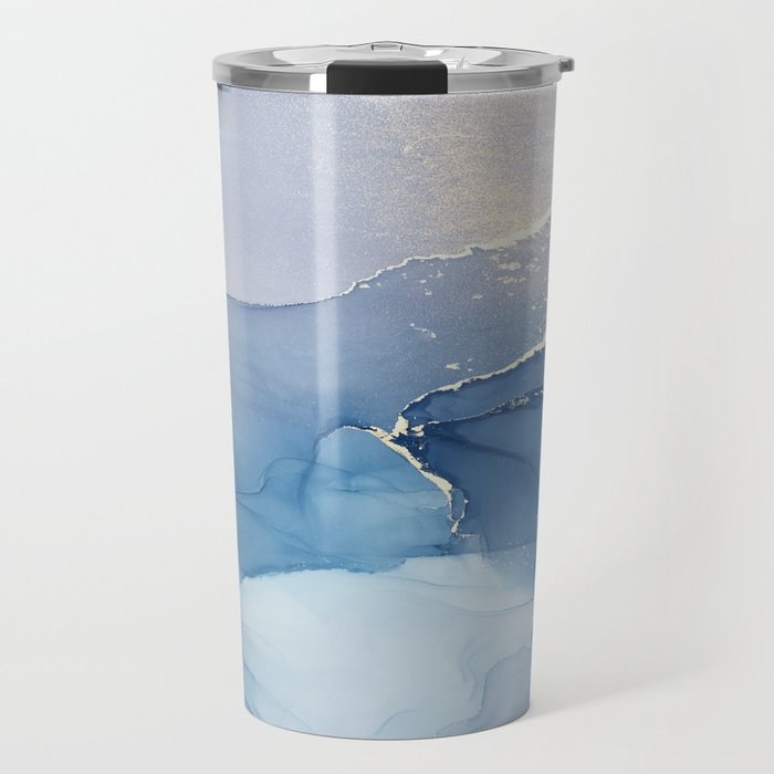 Abstract Blue Art Print By LandSartprints Travel Mug Gallery Image 1