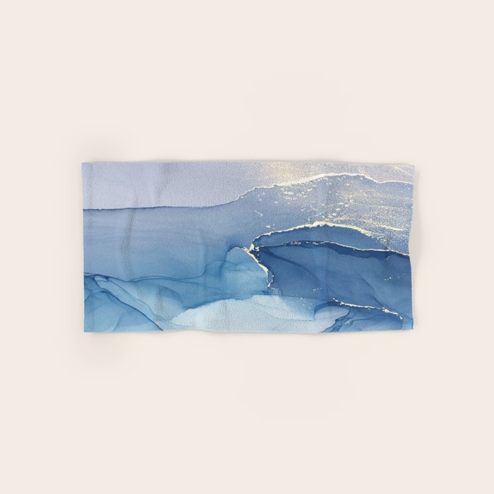 Abstract Blue Art Print By LandSartprints Bath Towel Gallery Image 1