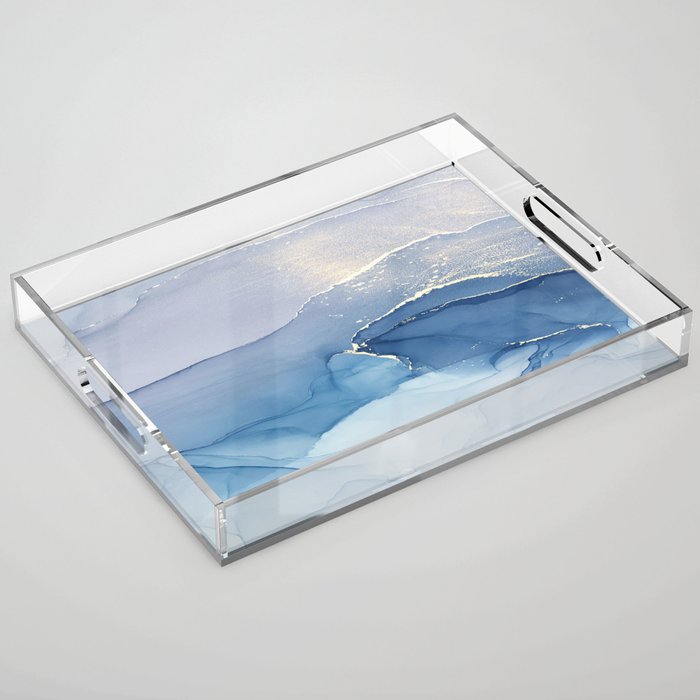 Abstract Blue Art Print By LandSartprints Acrylic Tray Gallery Image 1