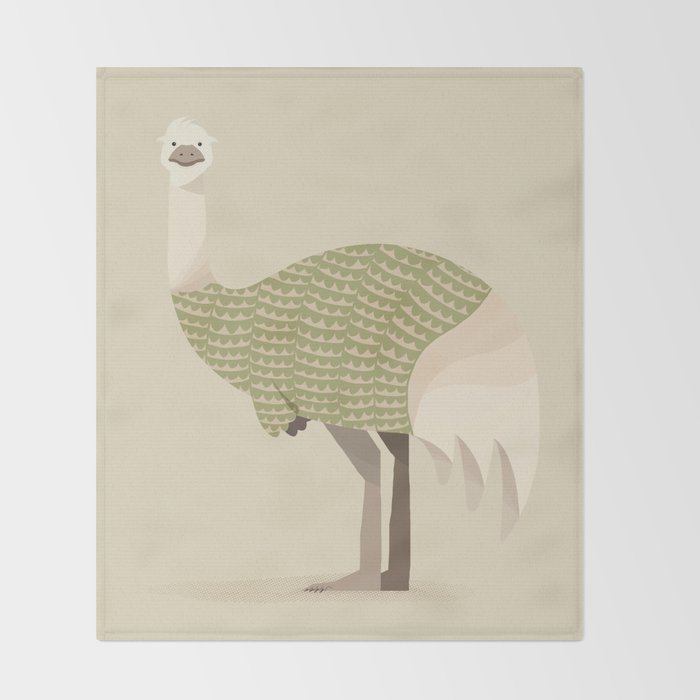 Whimsical Emu Throw Blanket Gallery Image 2