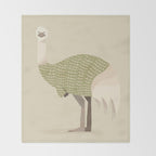 Whimsical Emu Throw Blanket Gallery Image 2