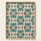 Indian Floral - pink and green  Serving Tray Gallery Image 1
