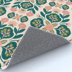 Indian Floral - pink and green  Rug Gallery Image 4