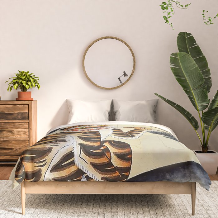 Korean Minhwa Tiger with Pipe Comforter Gallery Image 3