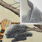 Korean Minhwa Tiger with Pipe Wall Tapestry Gallery Image 3