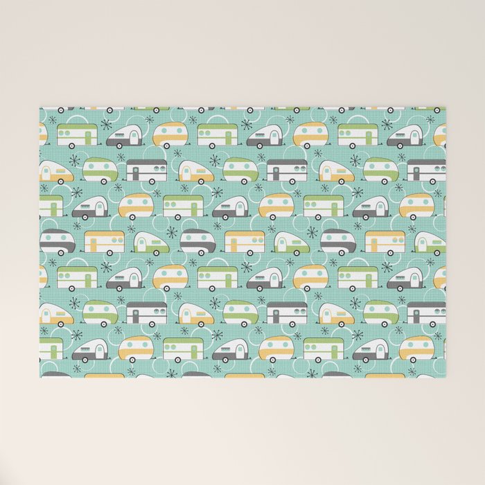 Happy Campers Welcome Mat