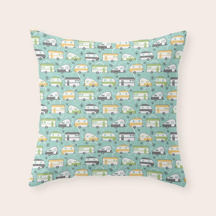 Happy Campers Throw Pillow Gallery Image 6