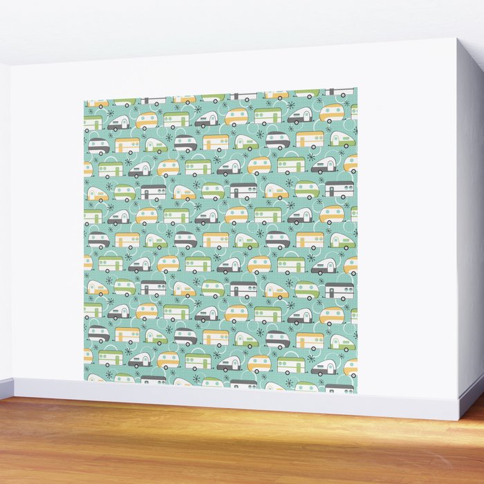 Happy Campers Wall Mural Gallery Image 2