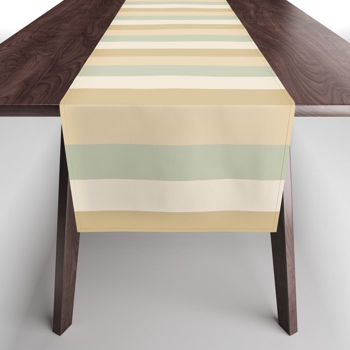 Mixed Stripes Pattern XXII Natural Boho Table Runner Gallery Image 1