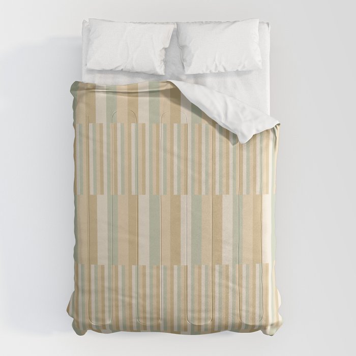 Mixed Stripes Pattern XXII Natural Boho Comforter Gallery Image 1