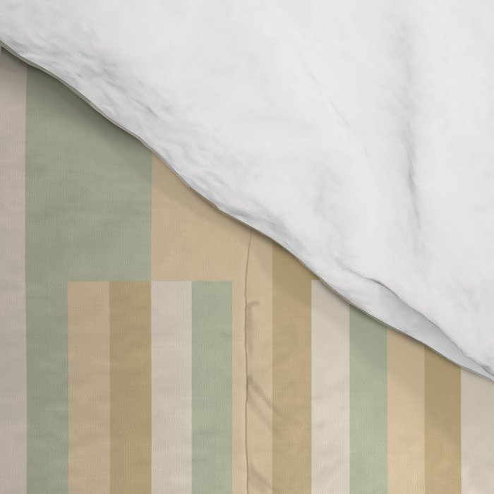 Mixed Stripes Pattern XXII Natural Boho Comforter Gallery Image 4