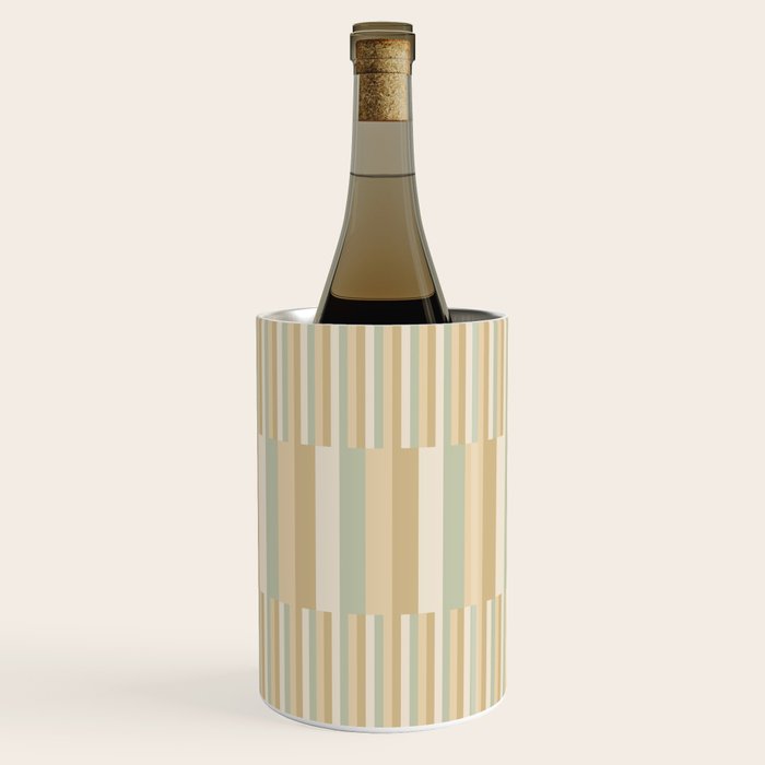 Mixed Stripes Pattern XXII Natural Boho Wine Chiller Gallery Image 2