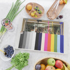 Garage Sale Painting of Peasants with Color Bars Cutting Board Gallery Image 2