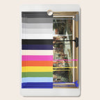 Garage Sale Painting of Peasants with Color Bars Cutting Board Gallery Image 1