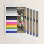 Garage Sale Painting of Peasants with Color Bars Wrapping Paper Gallery Image 3