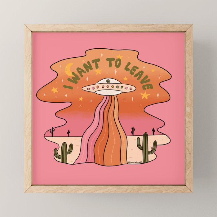 I Want To Leave Mini Art Print Gallery Image 1