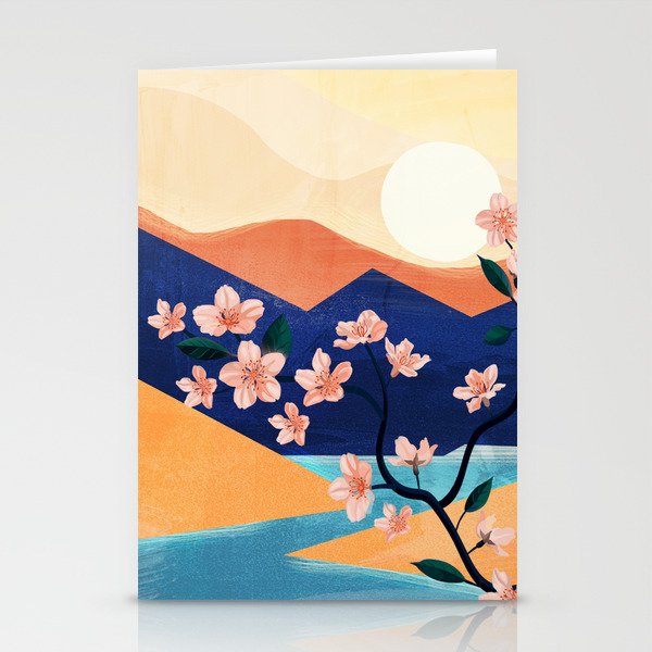 Warm spring sunchine near the flowing river Stationery Card Gallery Image 1