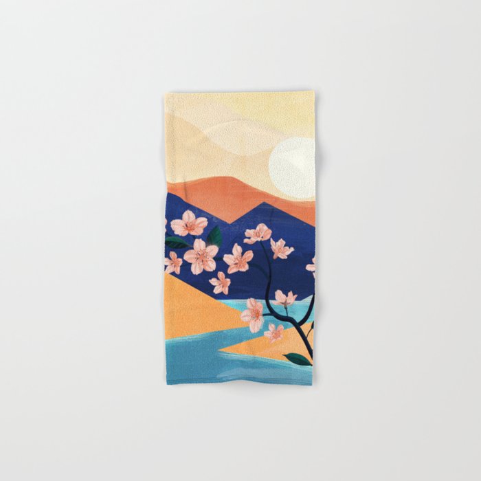 Warm spring sunchine near the flowing river Bath Towel Gallery Image 1