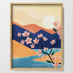 Warm spring sunchine near the flowing river Serving Tray Gallery Image 1