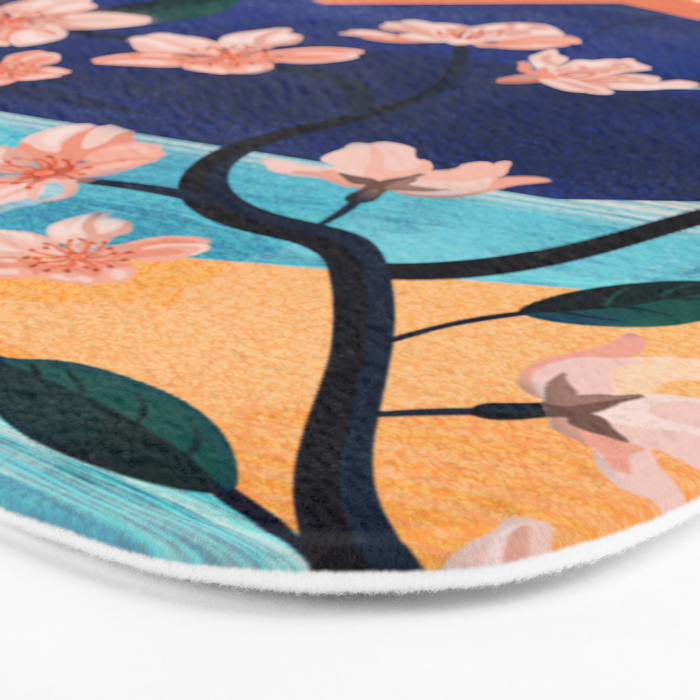 Warm spring sunchine near the flowing river Bath Mat Gallery Image 3