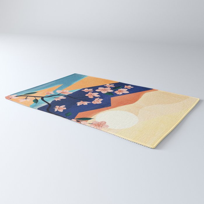 Warm spring sunchine near the flowing river Rug Gallery Image 3