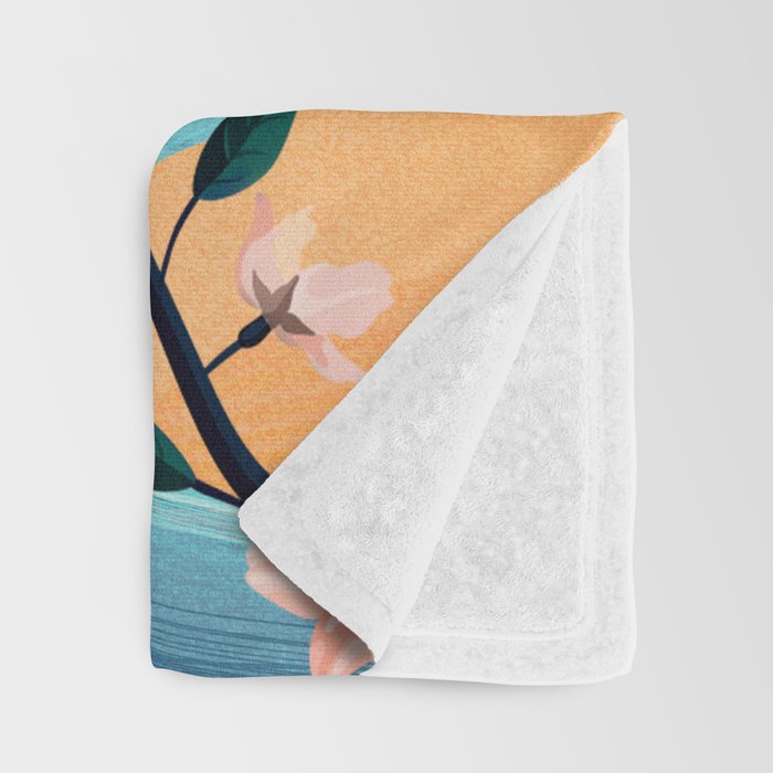 Warm spring sunchine near the flowing river Throw Blanket Gallery Image 3