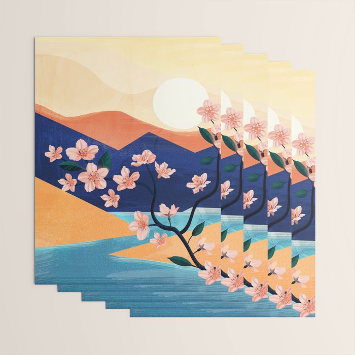 Warm spring sunchine near the flowing river Wrapping Paper Gallery Image 3