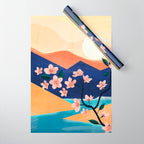 Warm spring sunchine near the flowing river Wrapping Paper Gallery Image 1