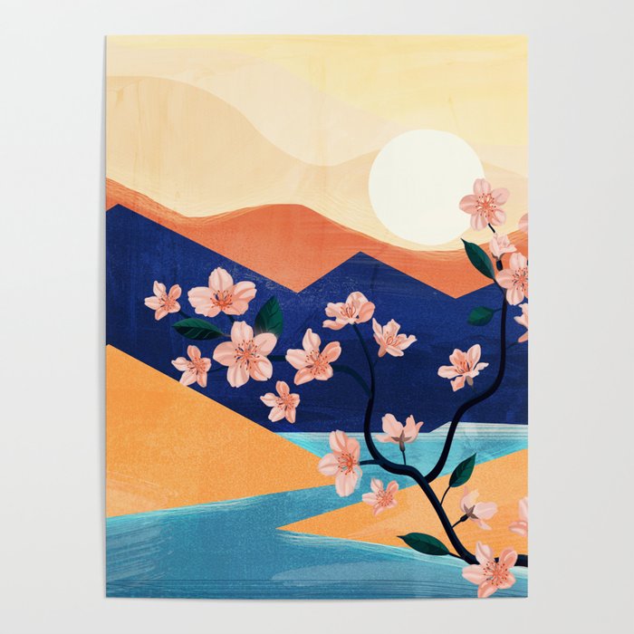 Warm spring sunchine near the flowing river Poster Gallery Image 1
