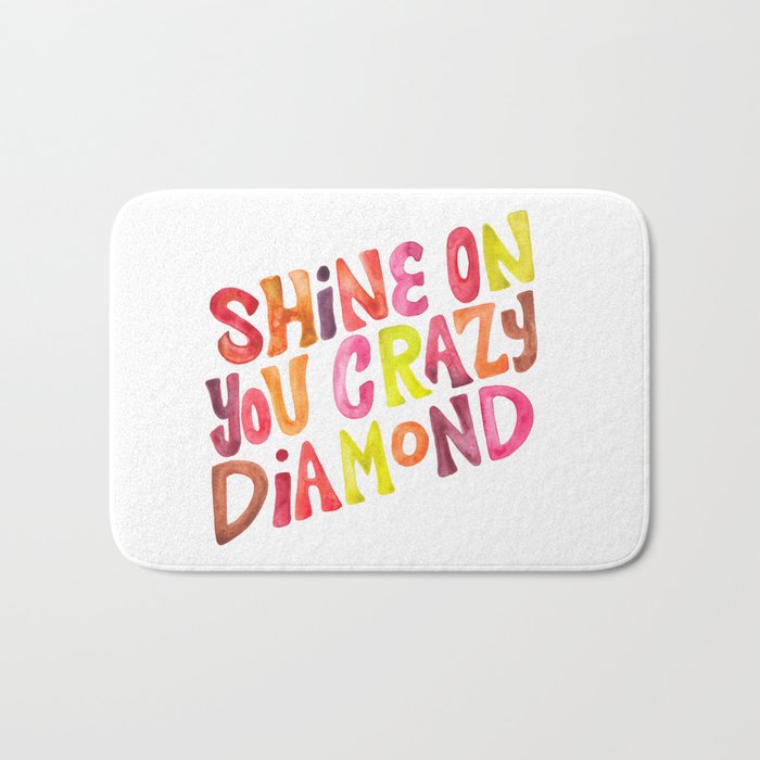Shine On You Crazy Diamond - Rainbow Palette Bath Mat Gallery Image 1