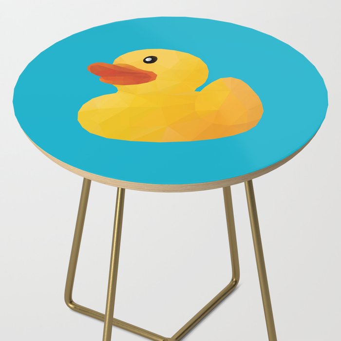 Rubber Duck polygon art Side Table Gallery Image 2