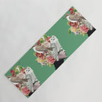 Lady with Birds(portrait) 2 Yoga Mat Gallery Image 1