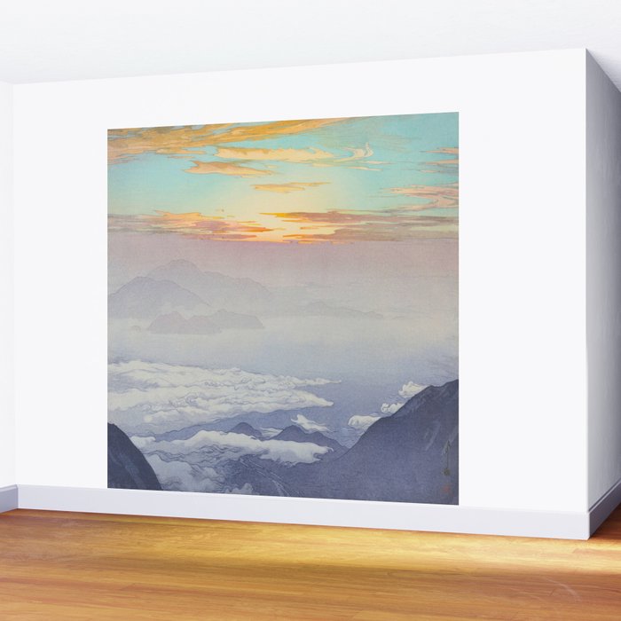 Sea of Clouds (Unkai, Ho-o-San) Hiroshi Yoshida Modern Japanese Woodblock Print Wall Mural Gallery Image 2