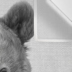 Baby Bear - Black & White Wall Tapestry Gallery Image 3