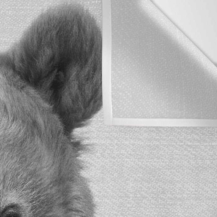 Baby Bear - Black & White Wall Tapestry Gallery Image 3