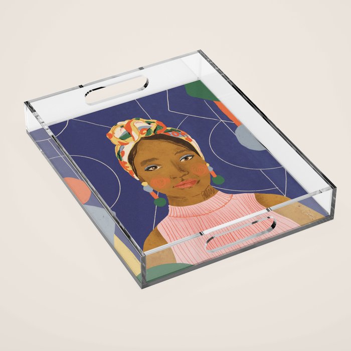 Turban Beauty Acrylic Tray Gallery Image 1