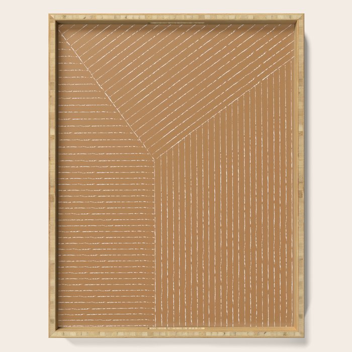 Lines (Tan) Serving Tray Gallery Image 1