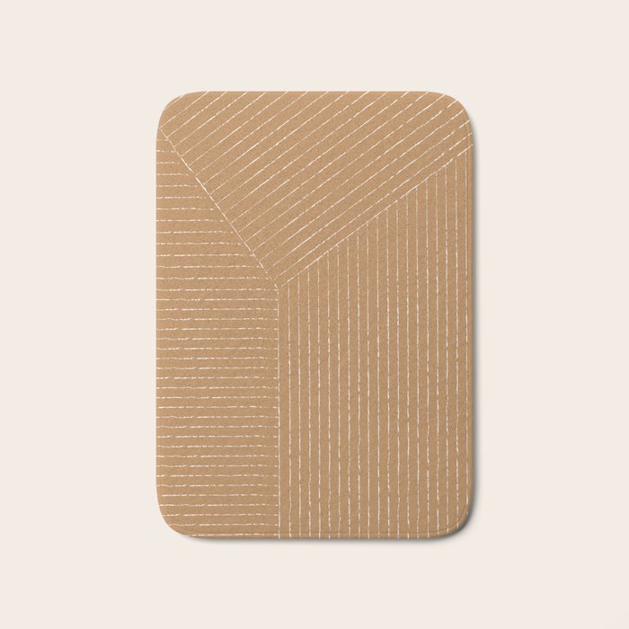 Lines (Tan) Bath Mat Gallery Image 1