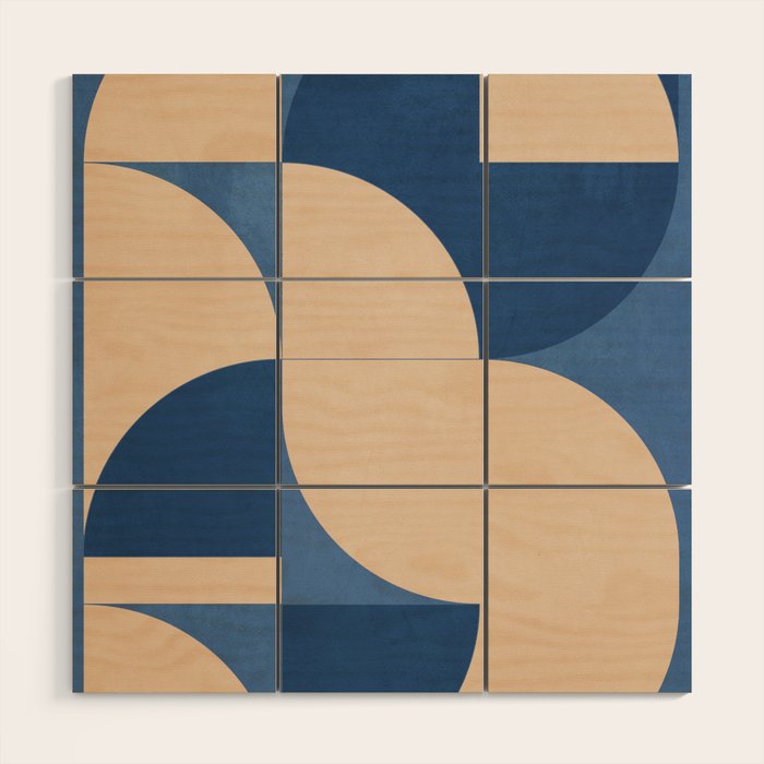 Modern geometric shapes 55 Wood Wall Art Gallery Image 1