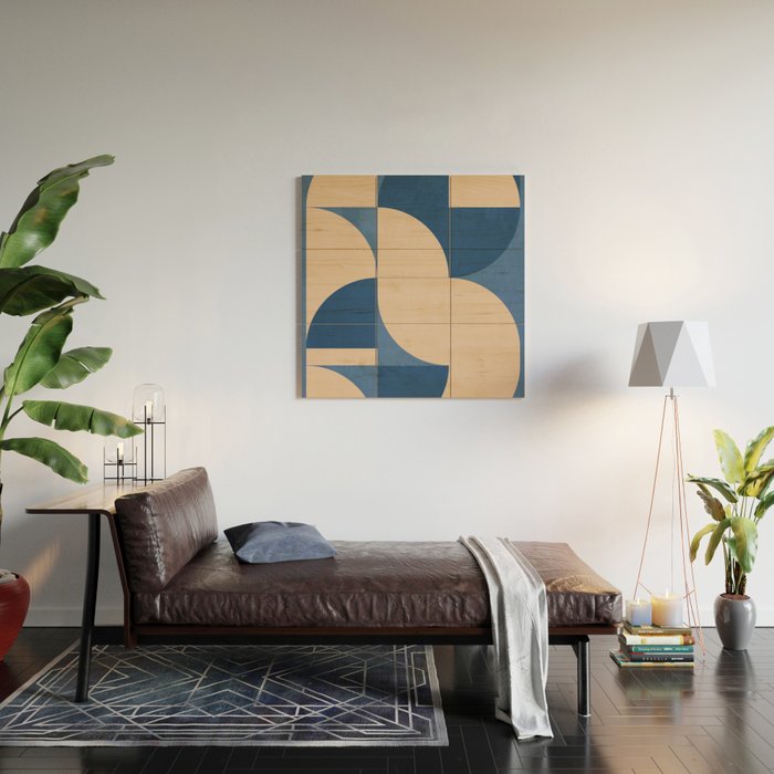 Modern geometric shapes 55 Wood Wall Art Gallery Image 2