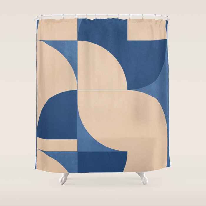 Modern geometric shapes 55 Shower Curtain Gallery Image 1