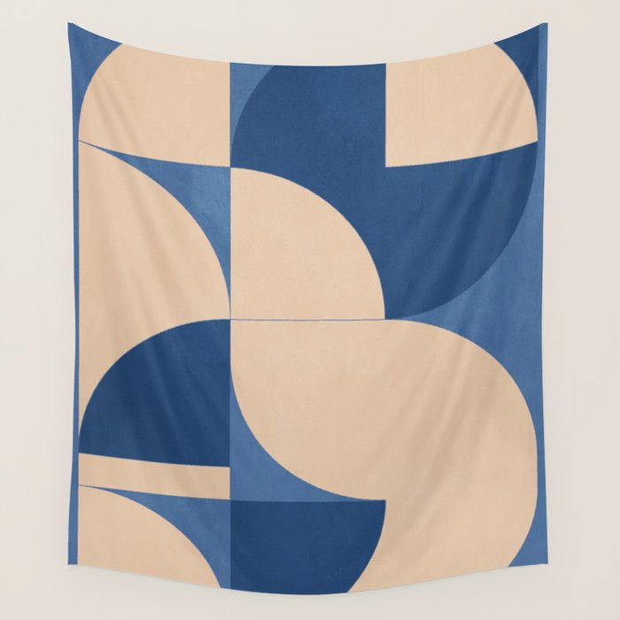Modern geometric shapes 55 Wall Tapestry Gallery Image 1